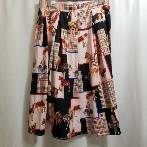 Equestrian Print Midi Skirt - Picture 7 of 9